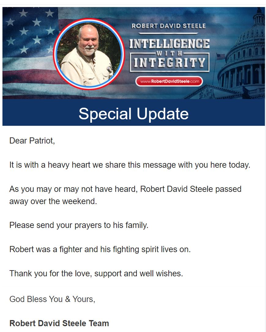 Robert David Steele Died