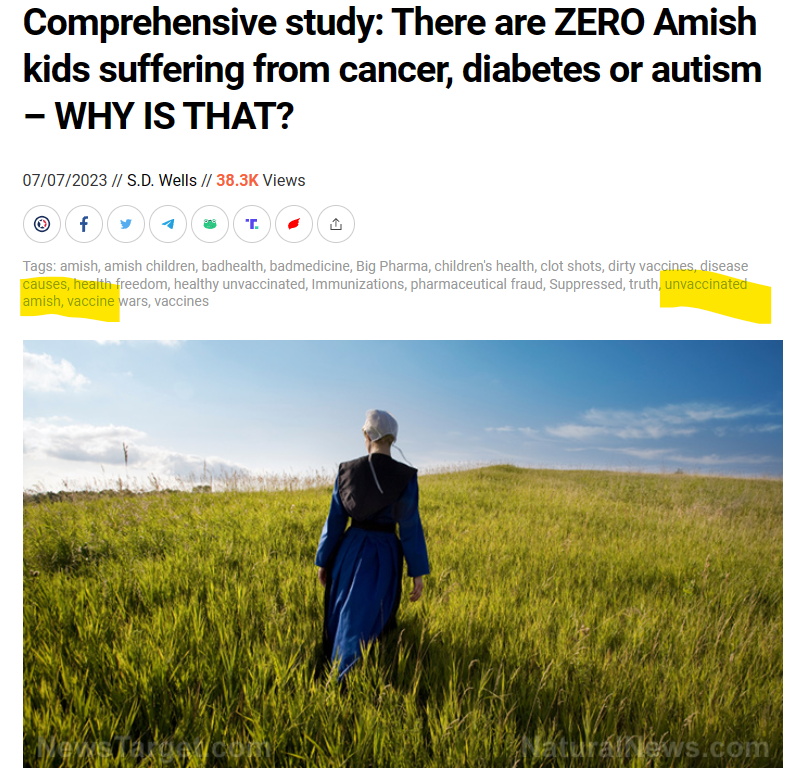 Amish Zero Cancer 